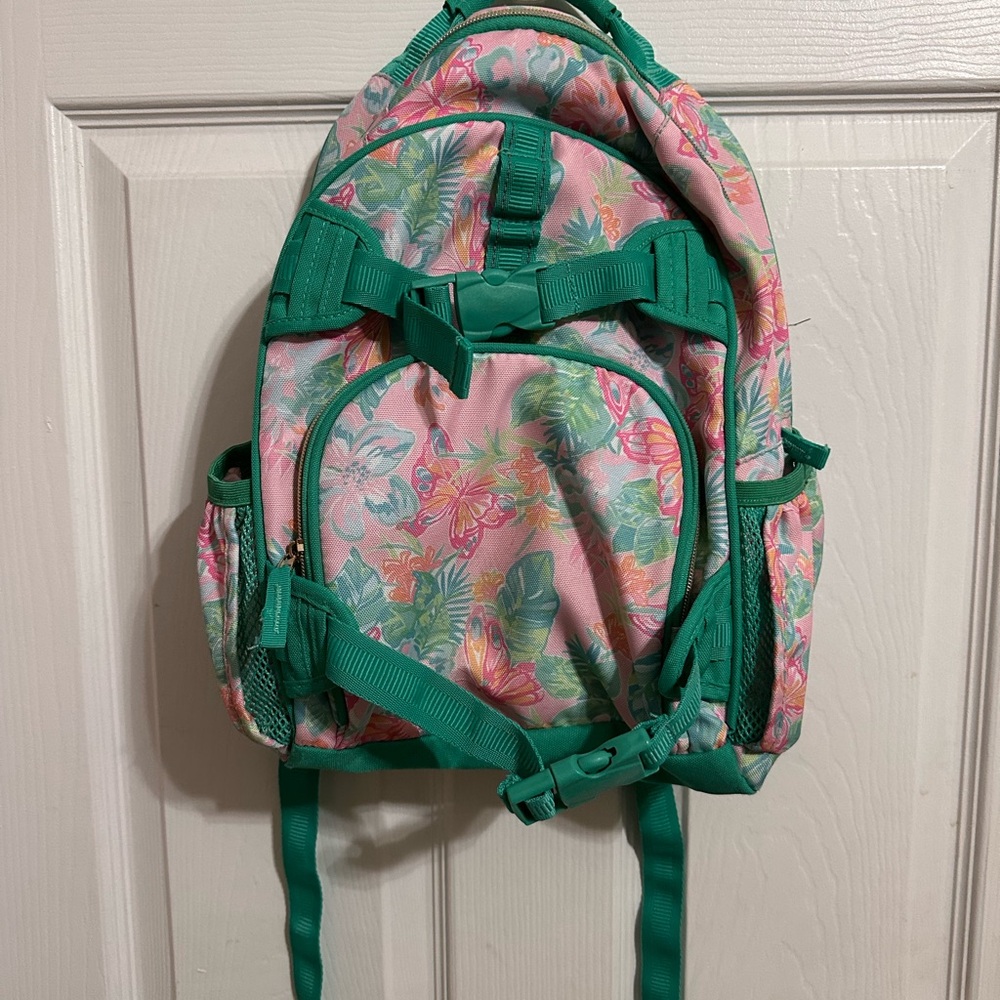 Pottery Barn Kids with Lilly Pulitzer Butterfly Floral Backpack - Pink and Green